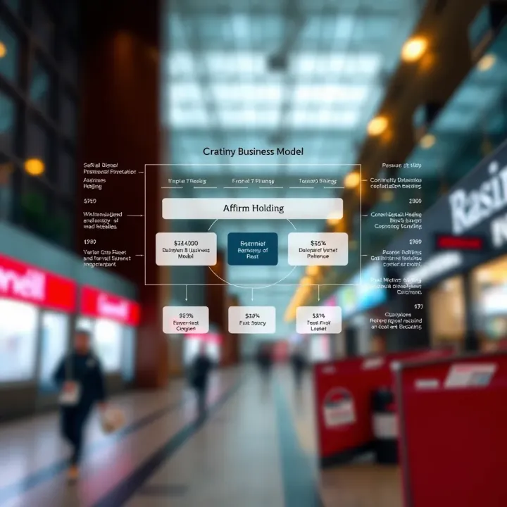 Diagram illustrating Affirm Holdings business model and revenue streams