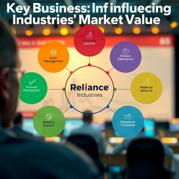 Key Business Segments Influencing Reliance Industries’ Market Value Illustration of key business sectors impacting Reliance Industries’ market value and future growth