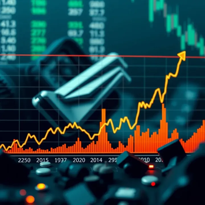 Graph showing upward and downward trends of Avalanche cryptocurrency price over time