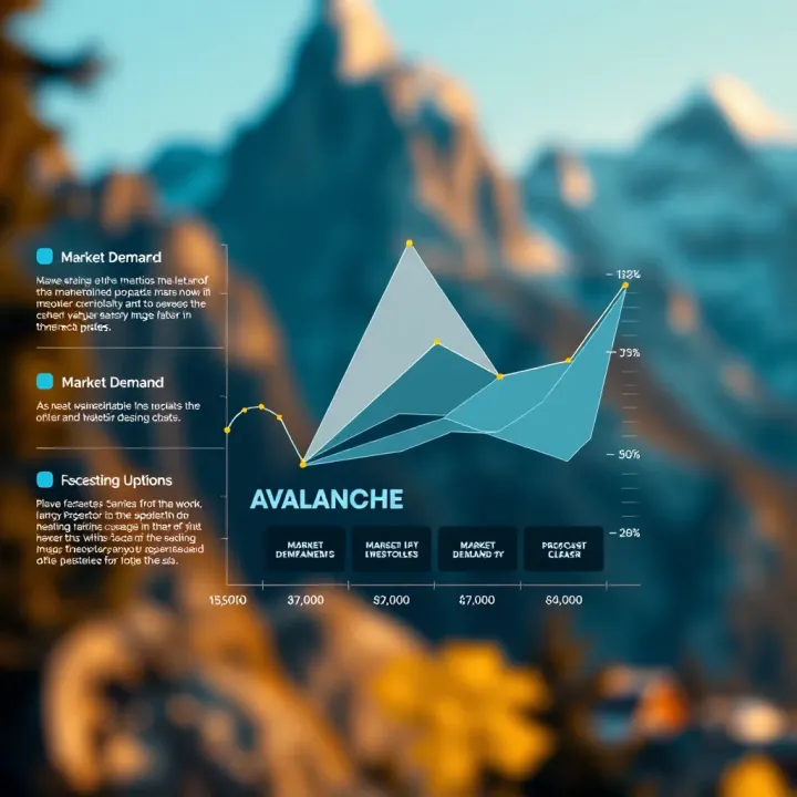 Chart illustrating key factors affecting Avalanche cryptocurrency value including market demand and technology updates