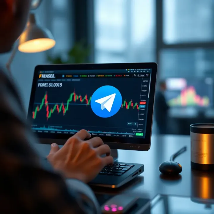 Key Advantages and Considerations of Using Forex Signals on Telegram Visual representation of forex trading benefits and risks with signals