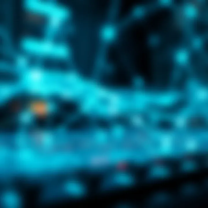 Visual representation of Algorand blockchain technology and its secure, decentralized network