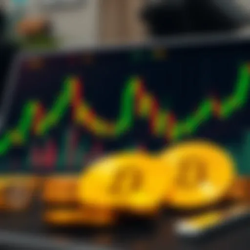 Bitcoin Cash Price Trends and Market Volume Analysis Graph showing Bitcoin Cash price trends with candlestick patterns and volume bars