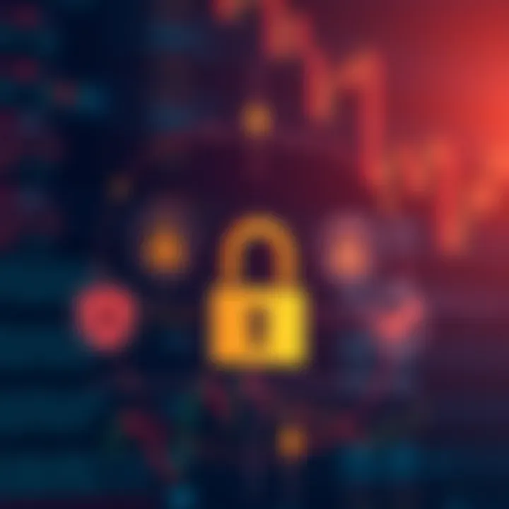 Security Features Ensuring Safe Binary Trading Experience Digital security icons representing encryption and data protection for secure trading