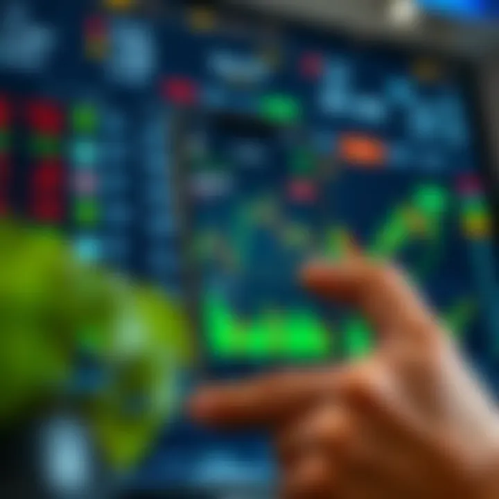 Overview of Fast Trading App Interface for Indian Investors User interface of a fast trading app showing live stock prices and market trends