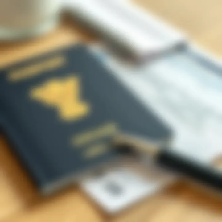 Essential Documents for Indian Passport Application Close-up of Indian passport and application form with pen on a desk