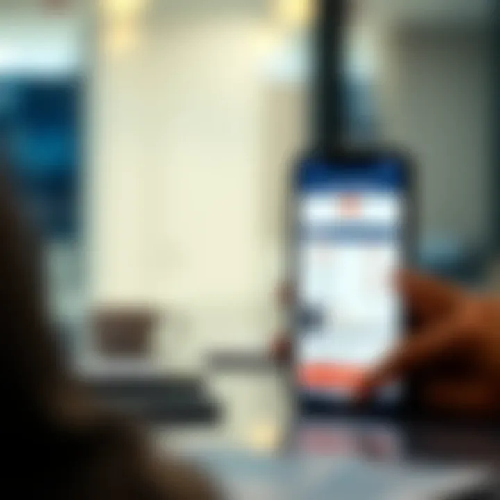 Digital interface showing passport application tracking on a mobile device