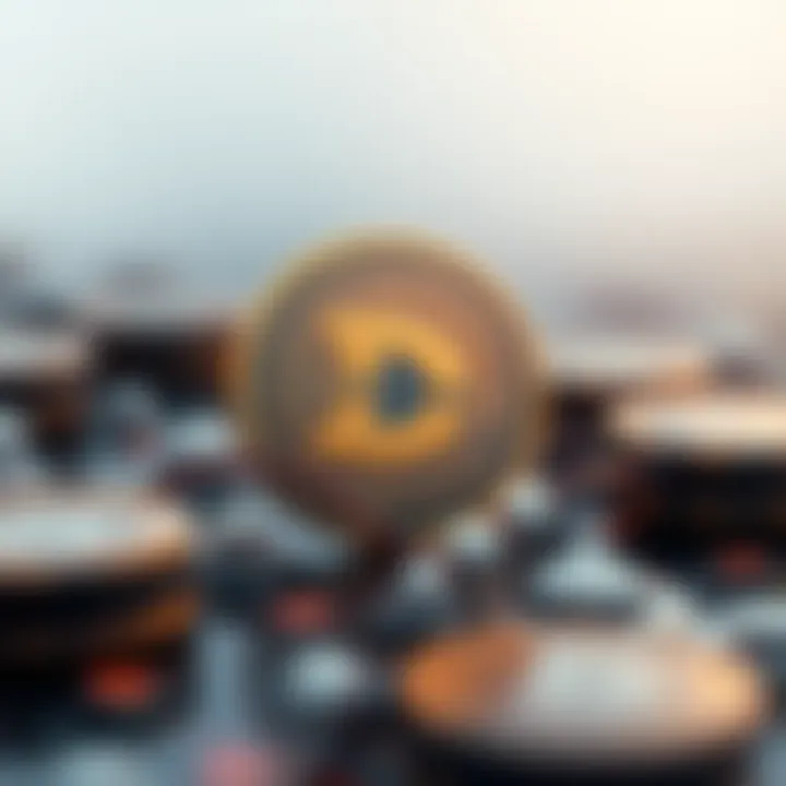 Conceptual illustration of blockchain technology and cryptocurrency adoption