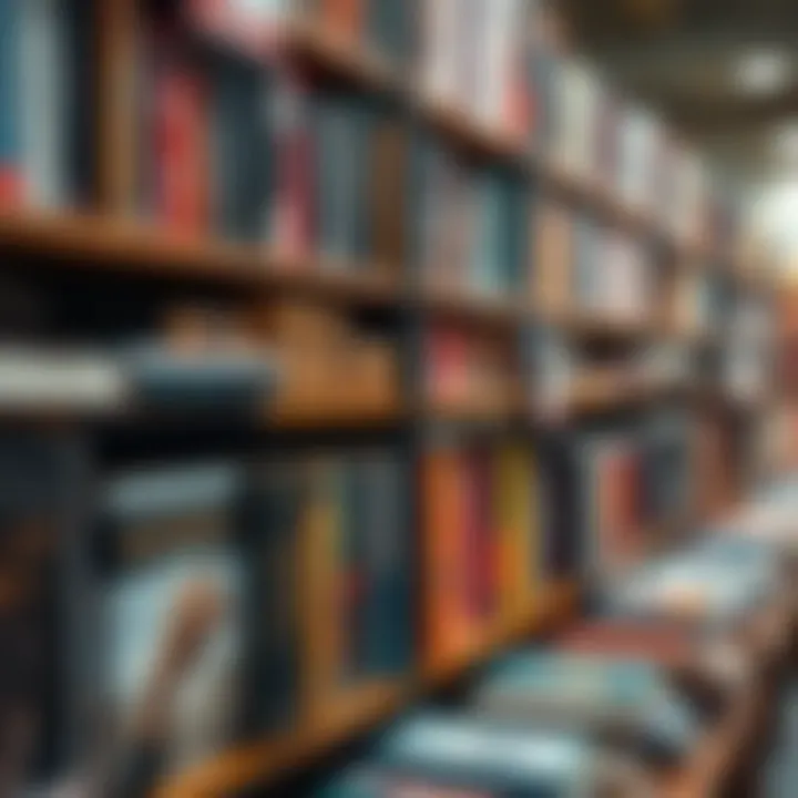 Diverse Ebook Collection for Trading Platforms Digital bookshelf showcasing a variety of ebooks available for trading on multiple platforms