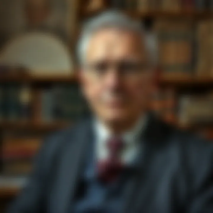 Portrait of Ed Craven against a backdrop of historical documents and books illustrating his early life and academic foundation