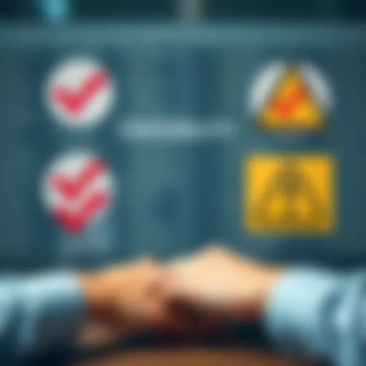 Visual representation of evaluating reliability and credibility of stock option Telegram channels with checkmarks and caution symbols