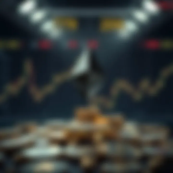 Visual representation of factors influencing Ethereum value including market demand and global economic indicators