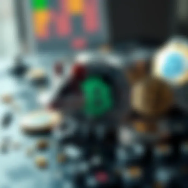 Conceptual illustration of blockchain technology and digital assets symbolizing Hamster Kombat Coin's potential