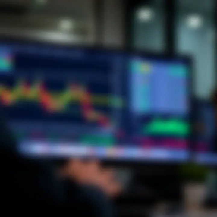 User interface of Quotex showing forex trading charts and market analysis tools