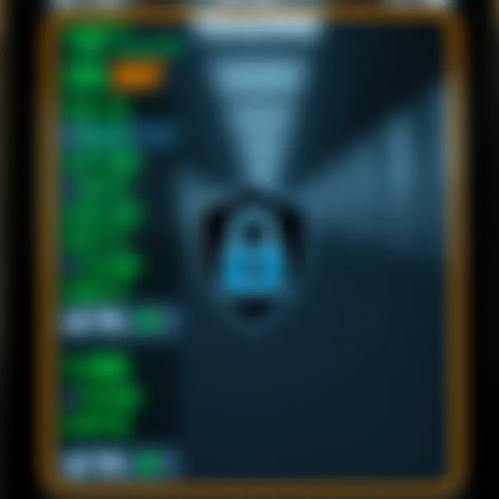 Security features of QXBroker.com app highlighting encryption and secure login options