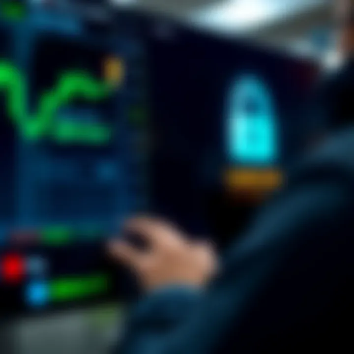 User entering login credentials on a secure online trading platform