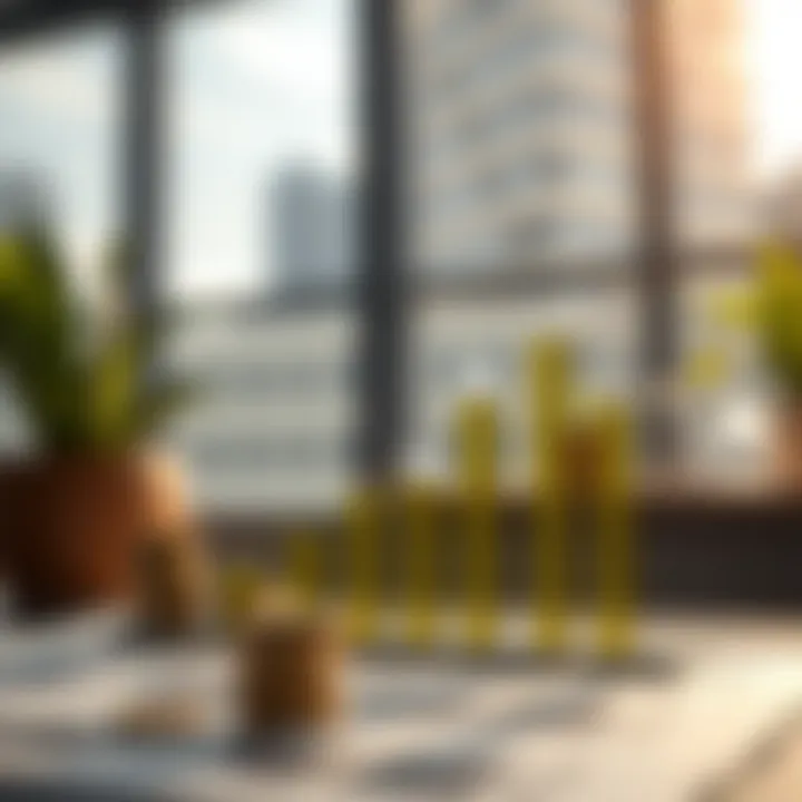 Financial growth chart illustrating increasing net worth over time with various investment icons