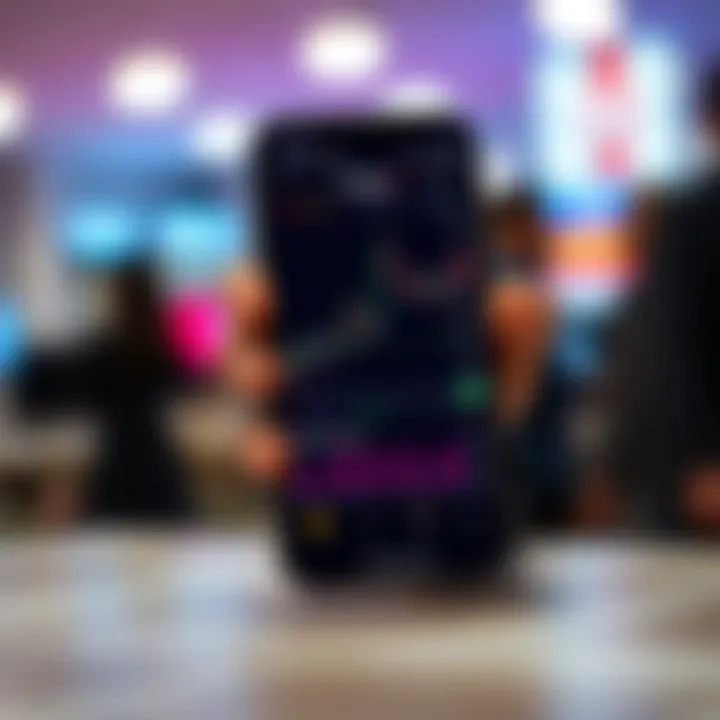 Smartphone displaying a secure trading application interface with charts and data