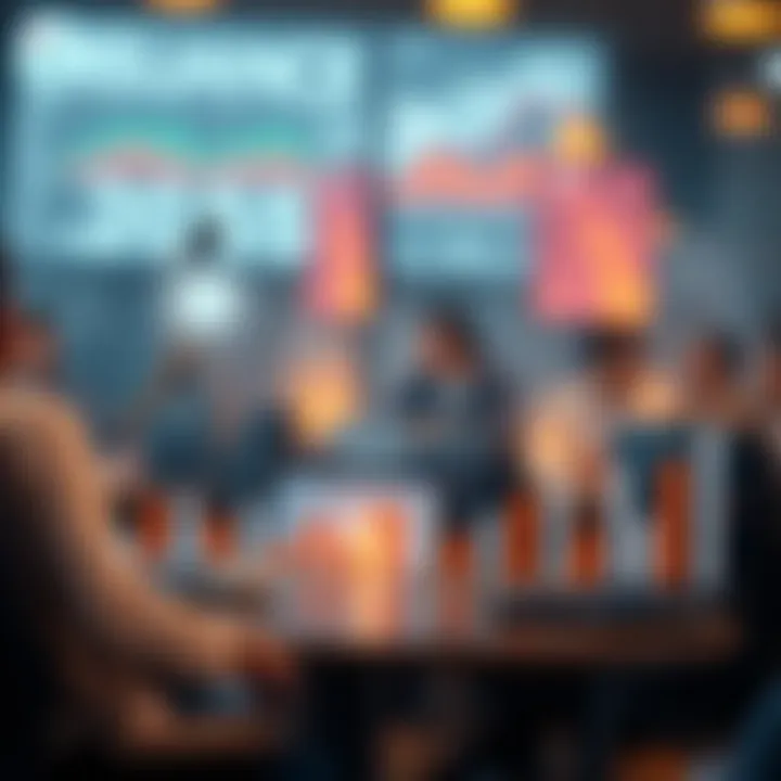 Illustration showing market trends, expert projections, and risk factors influencing Reliance Industries share price forecast