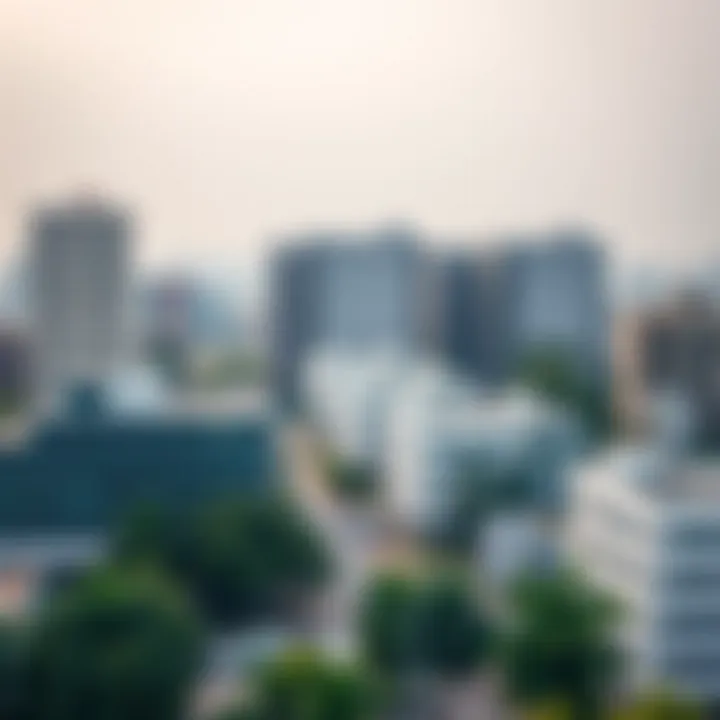 Information Technology Hub Fueling India's Economic Expansion A bustling technology park with office buildings representing India's thriving IT and innovation landscape