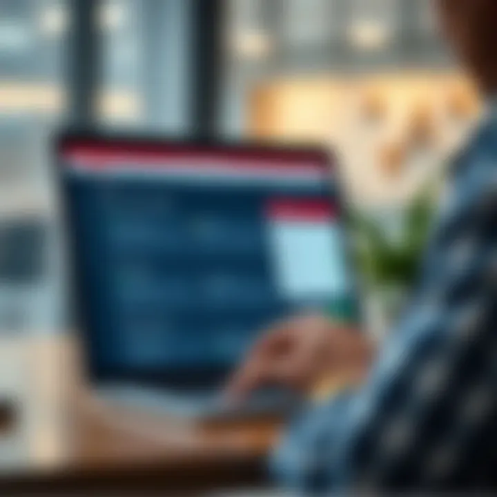 User interacting with Quotex trading platform on a laptop displaying payment options and deposit troubleshooting tips