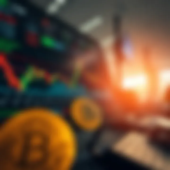 User interface showing cryptocurrency trading charts and options on Bankcex exchange platform
