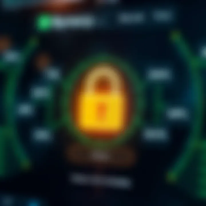 Secure login interface depicting encryption and safety measures on a trading platform