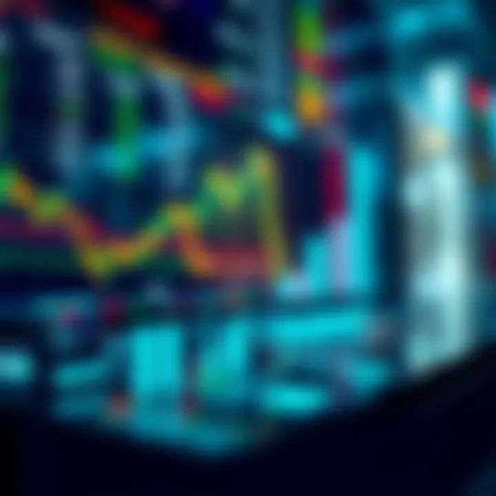 Conceptual graphic showing growth and learning in stock trading with digital elements representing stock exchange