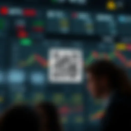 QR Code Integration in Trading Platforms Diagram illustrating QR code integration within a digital trading platform interface