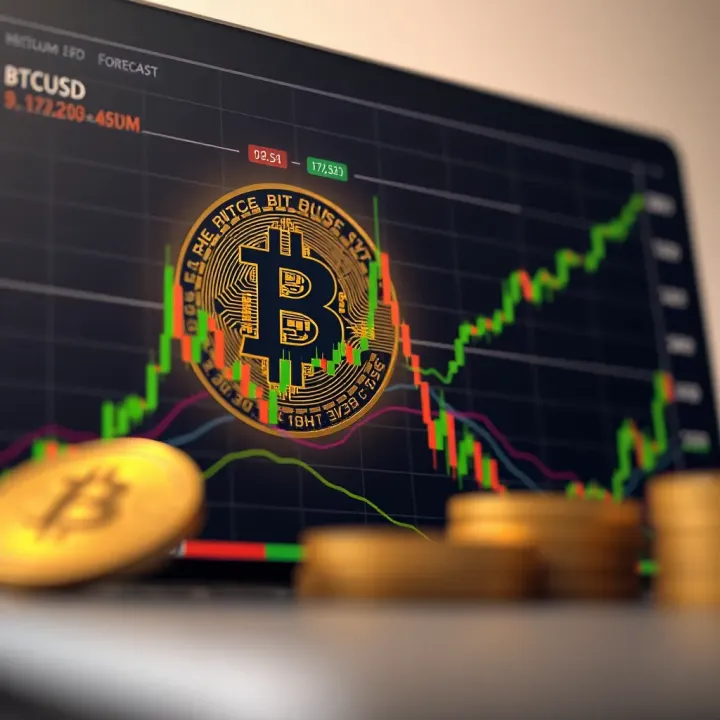 Graph illustrating Bitcoin price fluctuations and trend lines