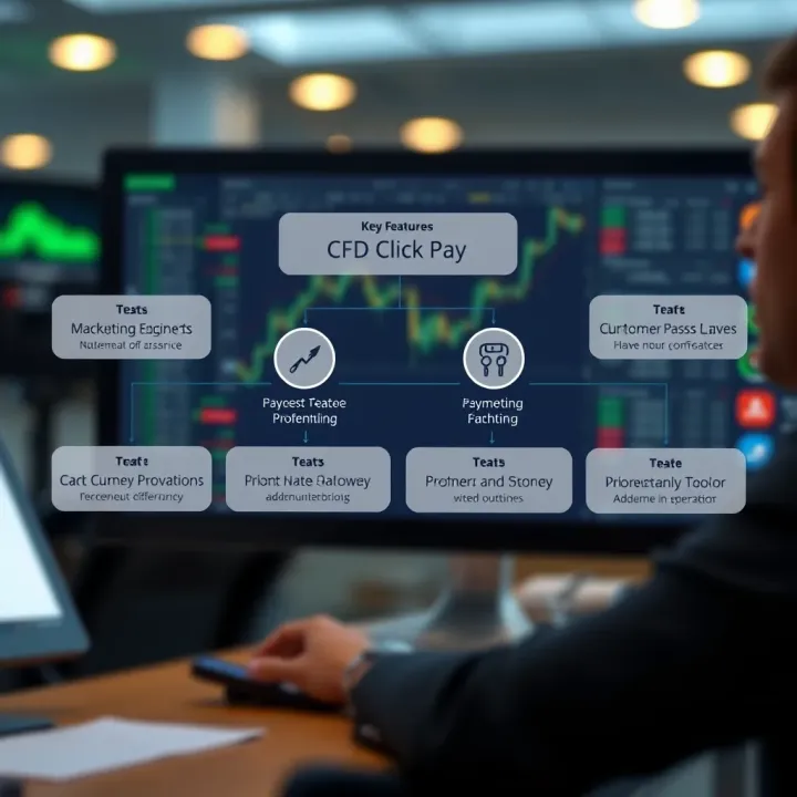 Key Features and Payment Workflow of CFD Click Pay Diagram illustrating the key features and payment workflow of CFD Click Pay