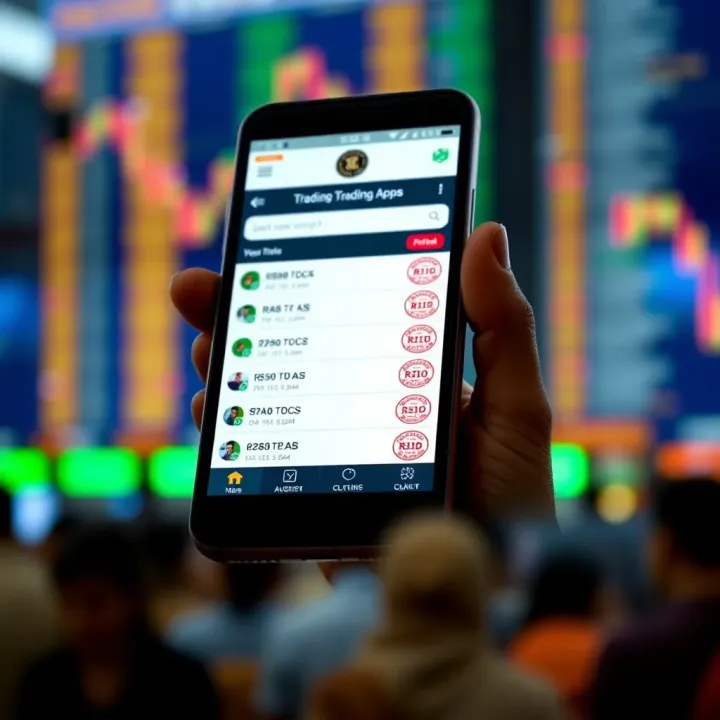 Official RBI Approved Trading Apps on Mobile Interface Illustration showing a smartphone displaying a list of RBI approved trading applications with official verification marks