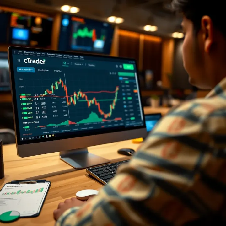 cTrader Account Types and Security for Indian Traders Dashboard of cTrader highlighting account options and security features available for Indian traders