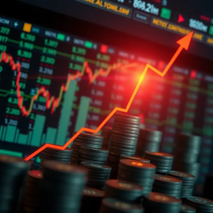 Conceptual graphic depicting a learning journey from demo trading to live forex trading with currency symbols and upward trends
