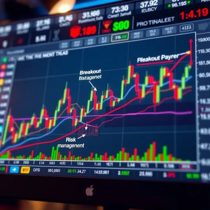 Breakout Points and Risk Management in Diamond Pattern Trading Annotated price chart showing breakout points and risk management zones for trading diamond pattern strategies in Indian markets