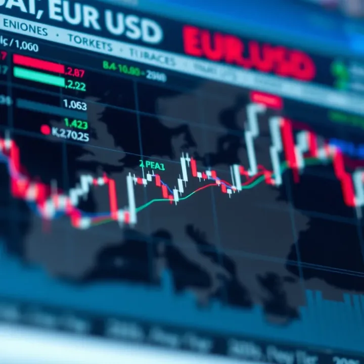 Chart depicting economic indicators and central bank policies impacting EUR/USD