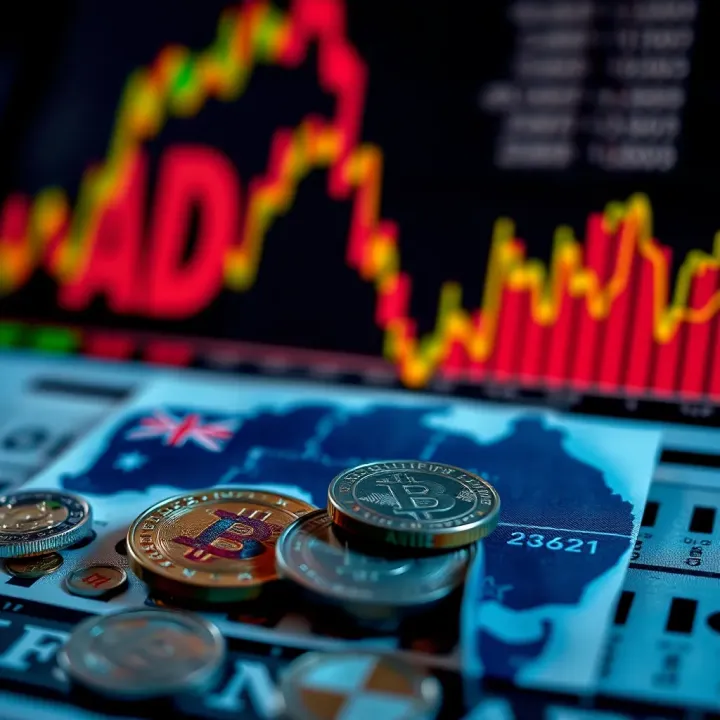 Illustration of economic indicators and global factors influencing currency valuation