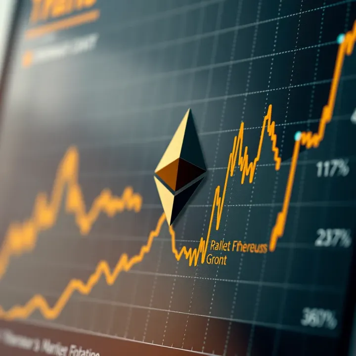 Ethereum Market Trends and Influencing Factors Graph showing trends and factors influencing Ethereum's market growth and potential risks
