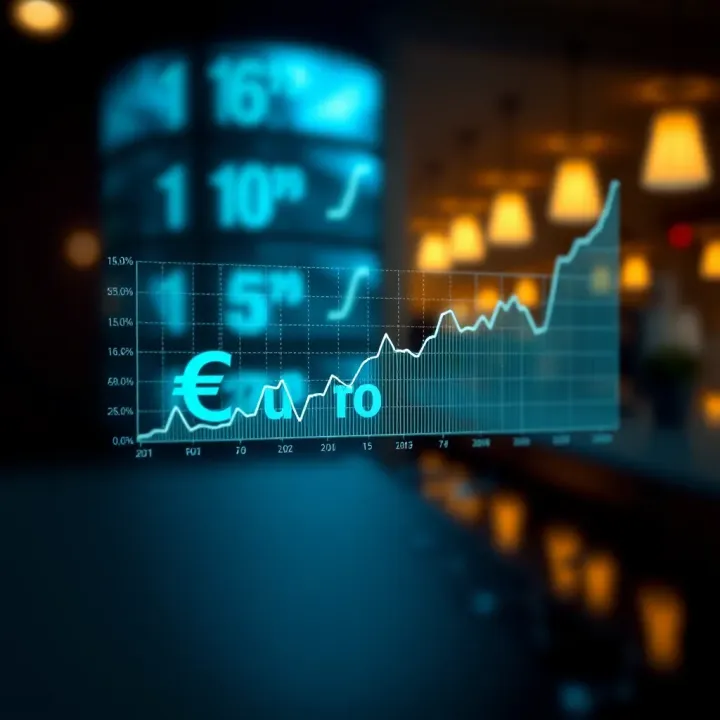 Graph illustrating the Euro to Indian Rupee exchange rate fluctuations over a week