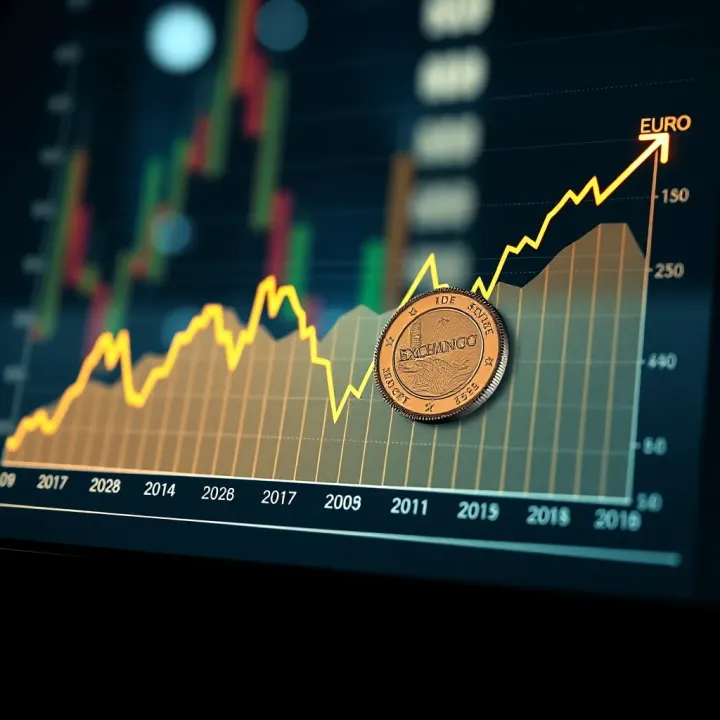 Euro to INR Exchange Rate Trend Analysis Graph showing Euro to Indian Rupee exchange rate trends influenced by economic indicators and geopolitical factors