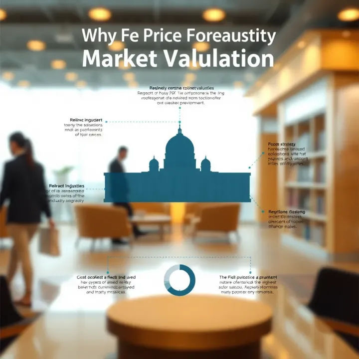 Infographic illustrating key factors influencing Reliance Industries market valuation including business strategy and industry environment