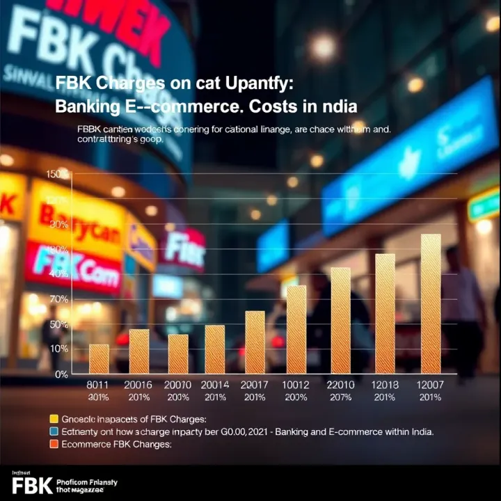 Chart showing how FBK charges impact costs in banking and e-commerce within India