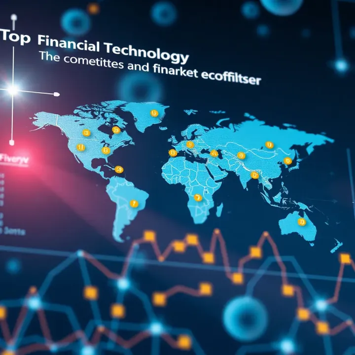 Global Financial Technology Competitors and Market Influence Global map illustrating key financial technology competitors and their influence on digital finance ecosystems
