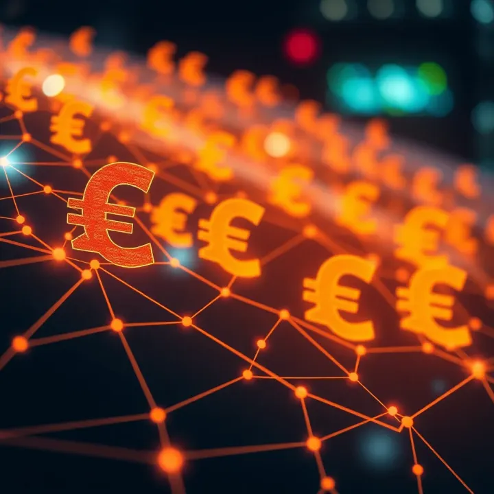Secure and Compliant Forex Trading Framework in India Illustration of currency symbols interconnected by digital lines representing secure forex trading in India