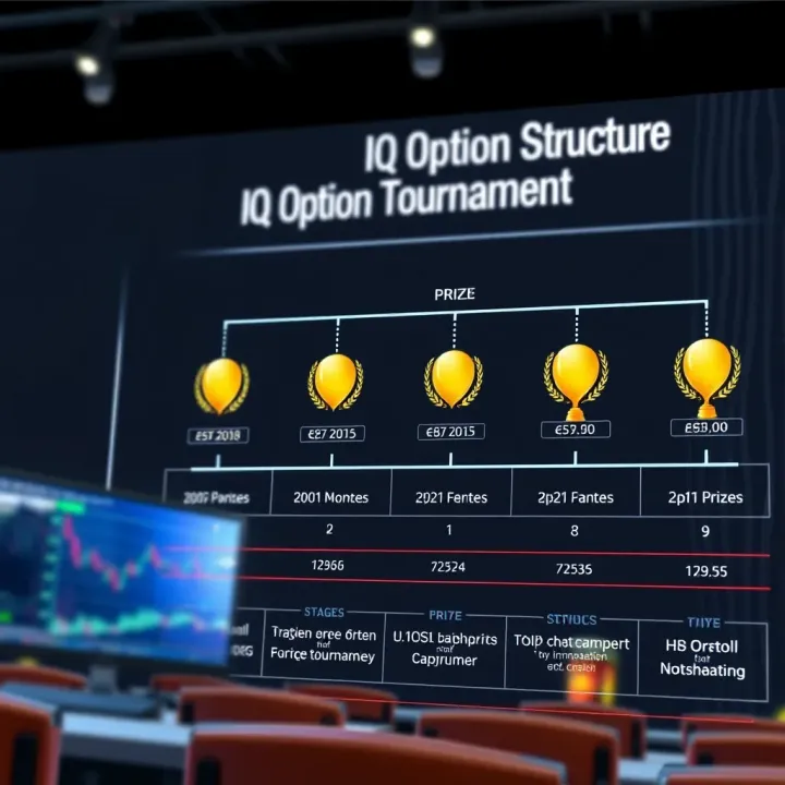 Graphical representation of online trading tournament stages with prize distribution