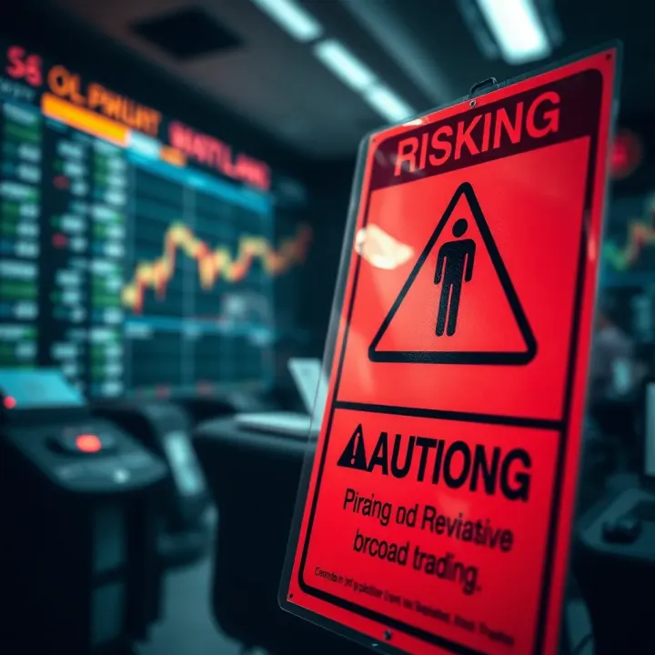 Risks and Regulatory Warnings in Binary Trading Conceptual illustration of financial risk and caution signs surrounding binary options trading