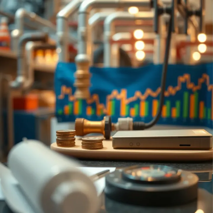 Visual representation of market factors influencing Reliance Power's stock including industry dynamics and economic indicators
