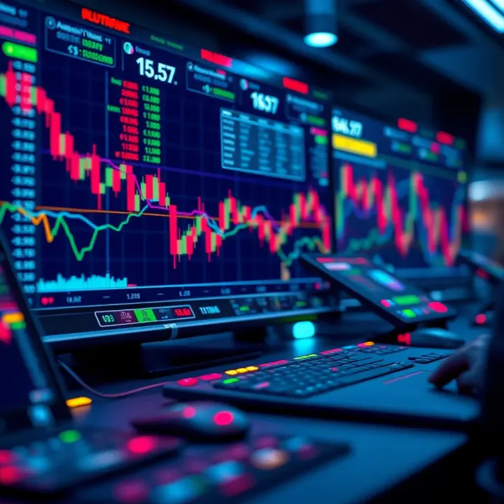 Conceptual visualization of trading strategies and market analysis tools