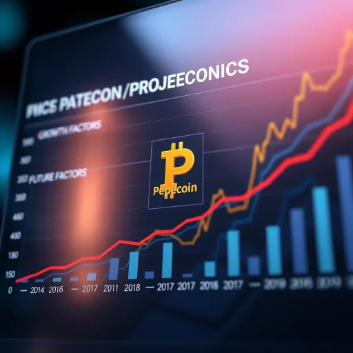 Chart illustrating projected Pepecoin market potential with factors influencing future growth