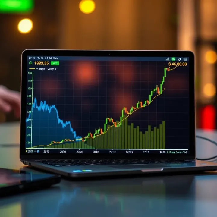 Growth and Learning Curves in Demo Trading for Indian Traders Graphical representation of trading growth and learning curves on digital devices